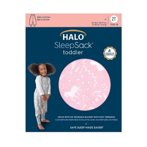 EUC* HALO Innovations Sleepsack 100% Cotton Toddler Wearable Blanket 2 pack - Picture 7 of 7